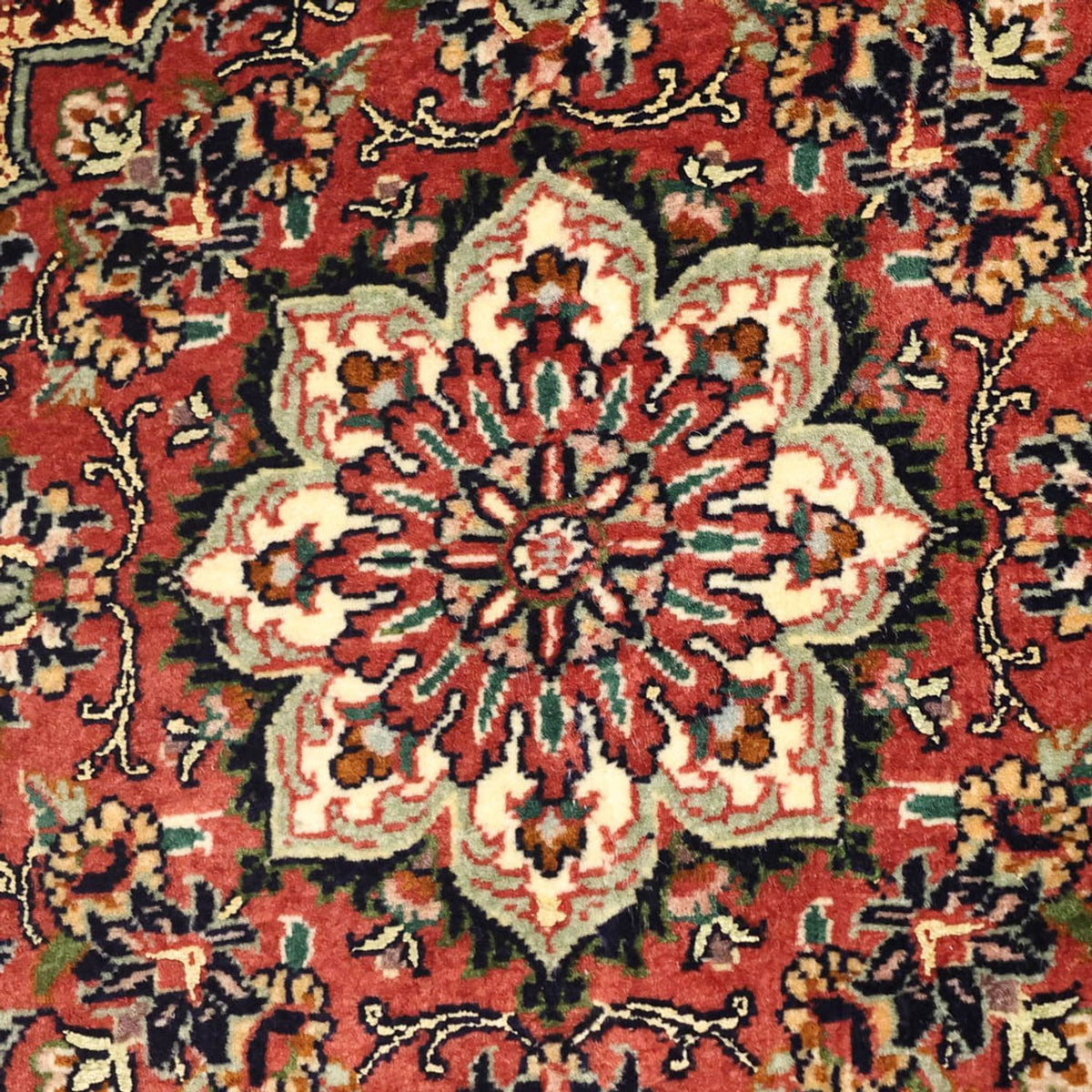 Alfombra persa - Bidjar - Real - 147 x 91 cm - rojo oscuro