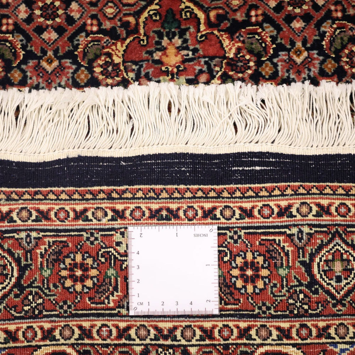 Alfombra persa - Bidjar - Real - 147 x 91 cm - rojo oscuro