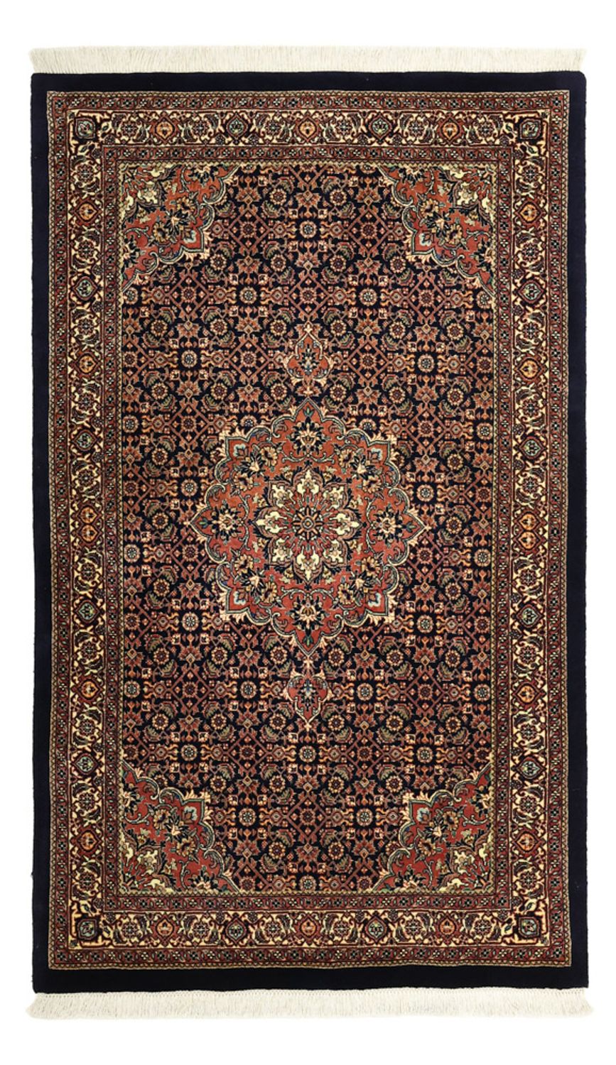 Alfombra persa - Bidjar - Real - 149 x 89 cm - rojo oscuro