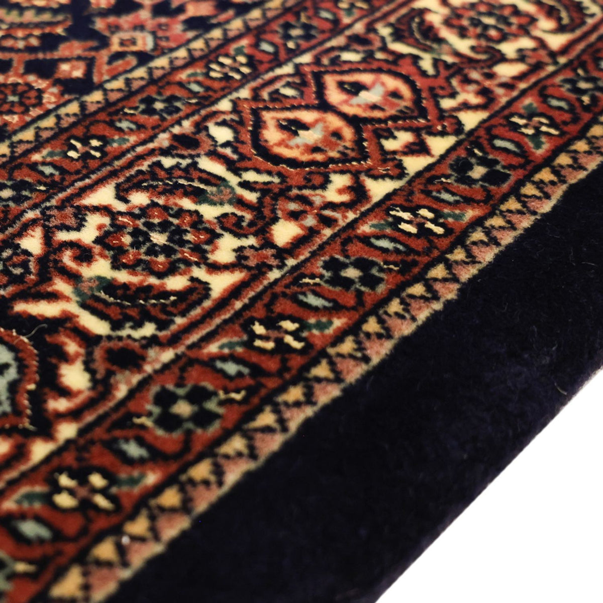 Alfombra persa - Bidjar - Real - 149 x 89 cm - rojo oscuro