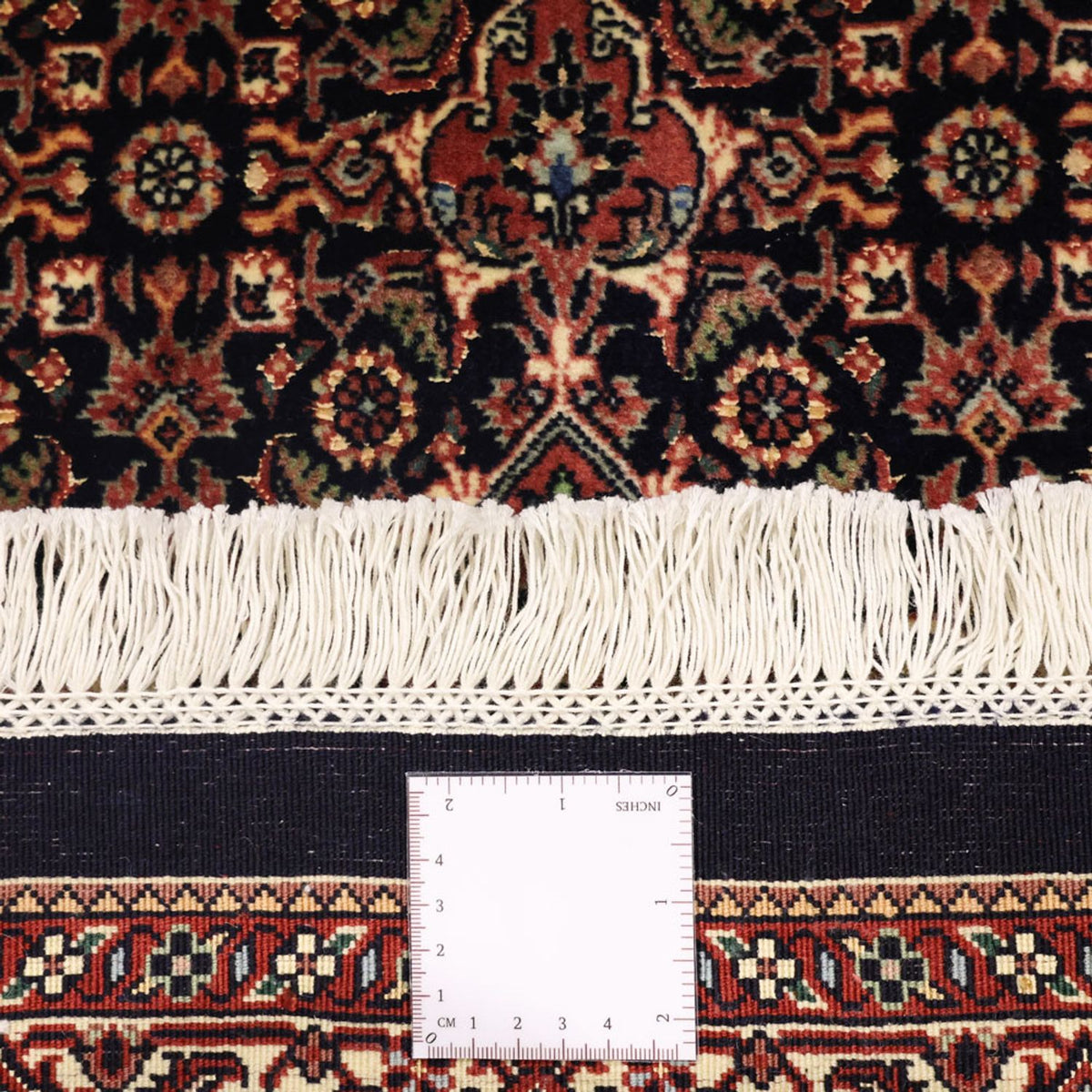 Alfombra persa - Bidjar - Real - 149 x 89 cm - rojo oscuro