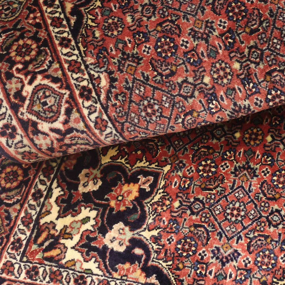 Alfombra persa - Bidjar - Real - 147 x 70 cm - óxido