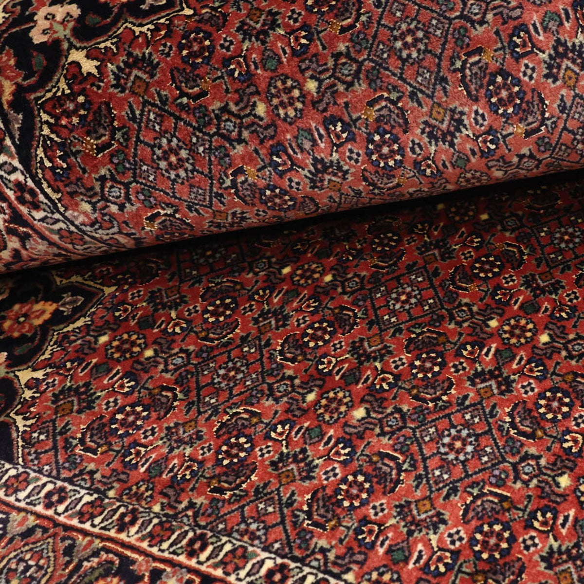 Alfombra persa - Bidjar - Real - 154 x 90 cm - óxido