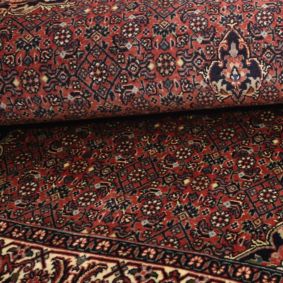 Alfombra persa - Bidjar - Real - 145 x 101 cm - óxido