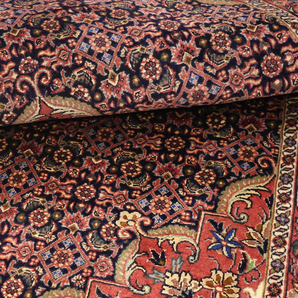 Alfombra persa - Bidjar - Real - 148 x 91 cm - óxido