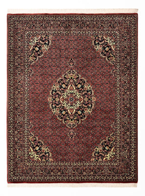 Alfombra persa - Bidjar - Real - 199 x 156 cm - rojo oscuro
