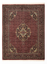 Alfombra persa - Bidjar - Real - 199 x 156 cm - rojo oscuro