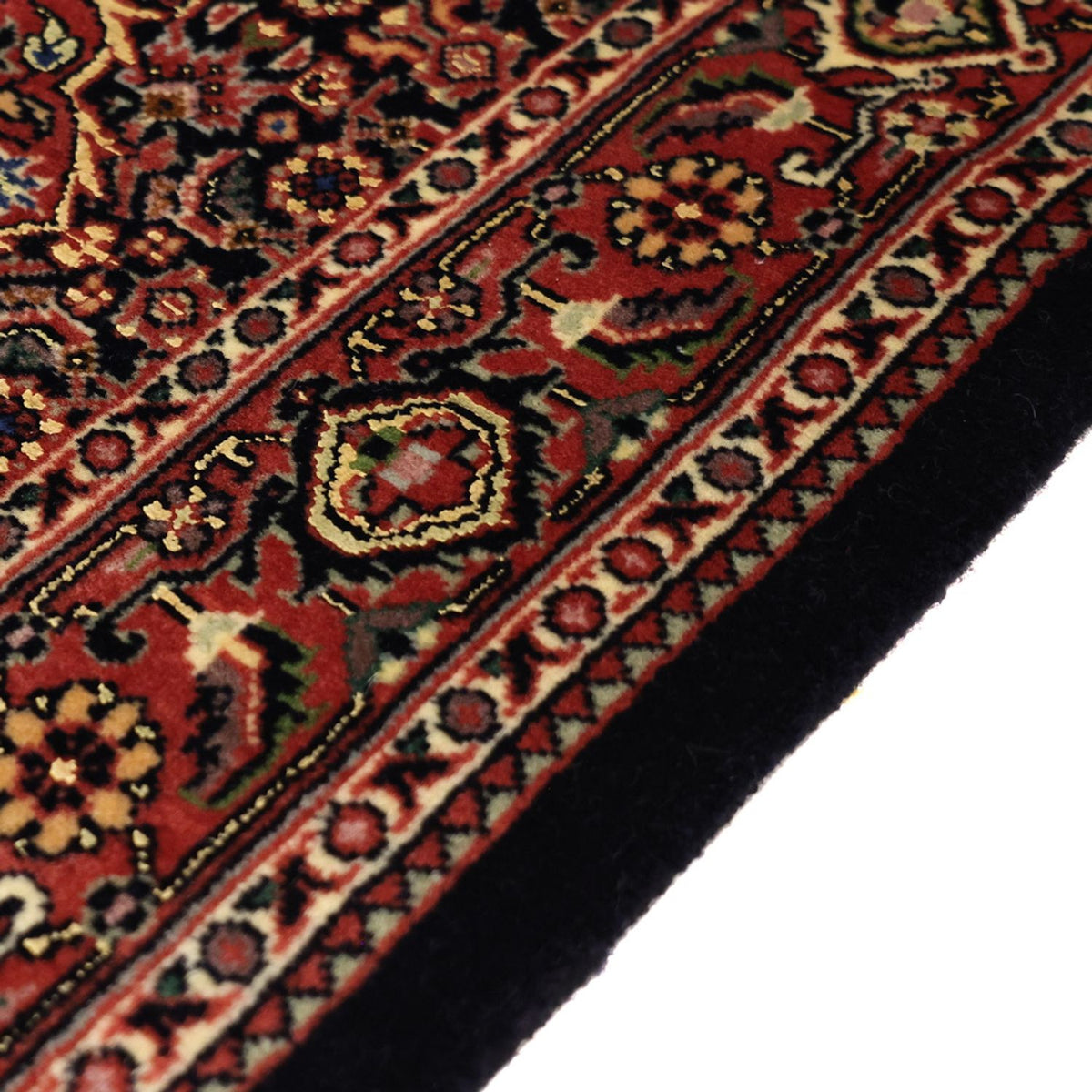 Alfombra persa - Bidjar - Real - 140 x 70 cm - rojo oscuro