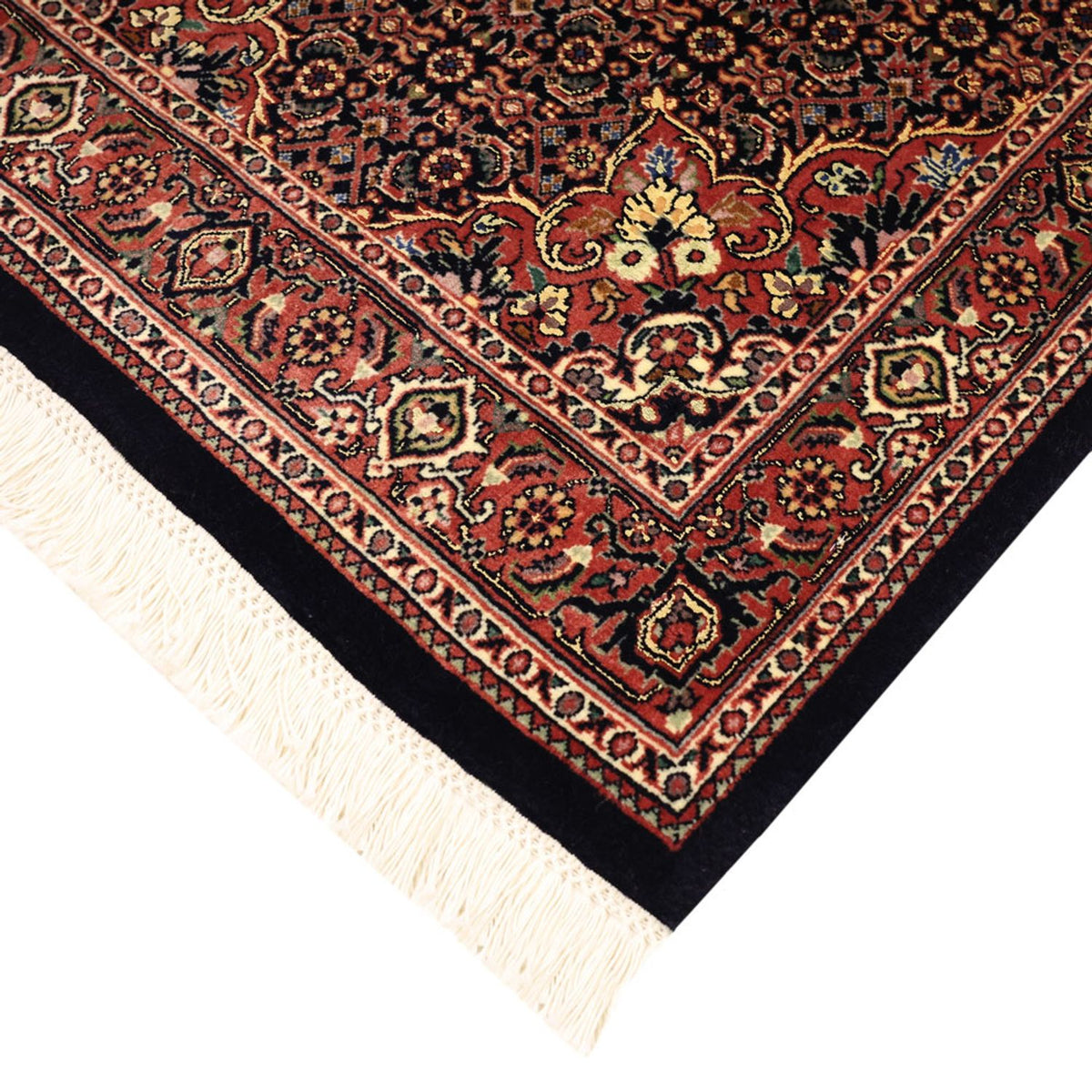 Alfombra persa - Bidjar - Real - 140 x 70 cm - rojo oscuro