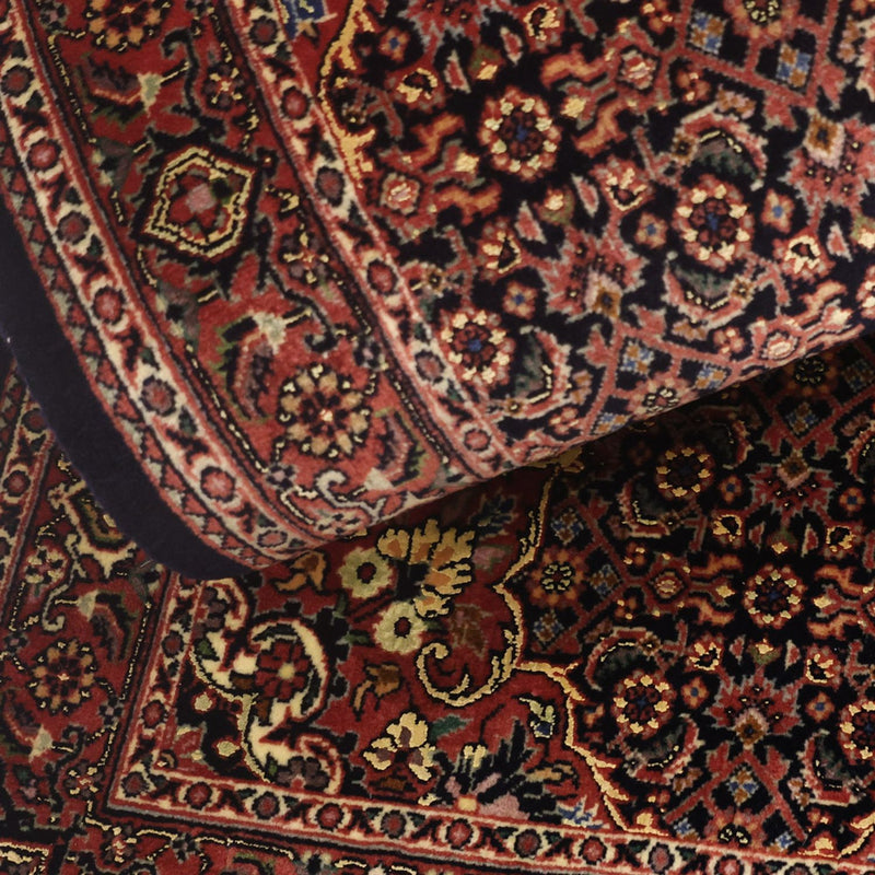Alfombra persa - Bidjar - Real - 140 x 70 cm - rojo oscuro