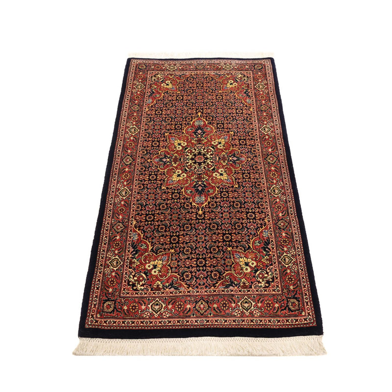 Alfombra persa - Bidjar - Real - 140 x 70 cm - rojo oscuro