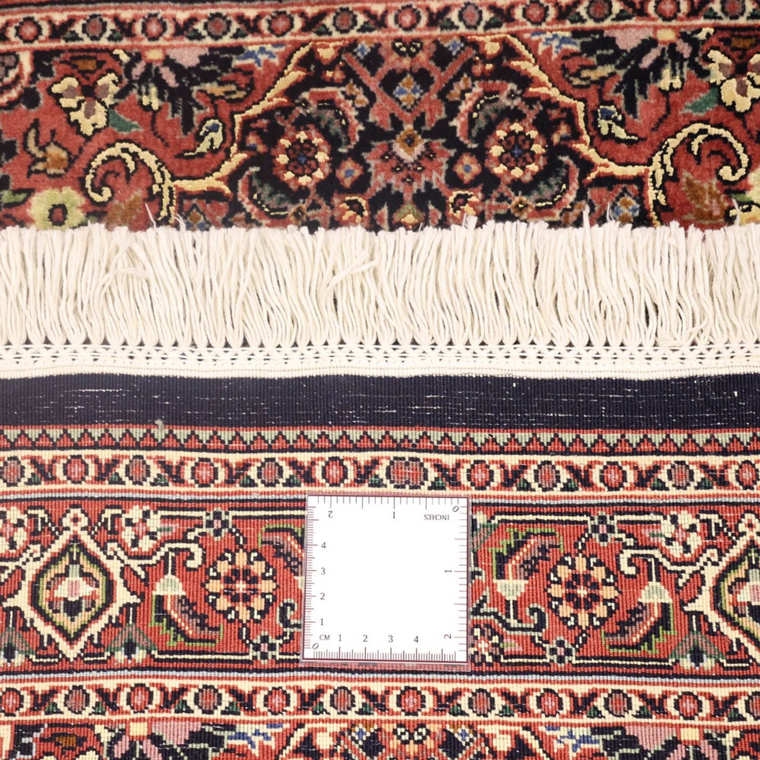 Alfombra persa - Bidjar - Real - 140 x 70 cm - rojo oscuro