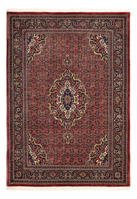 Alfombra persa - Bidjar - Real - 204 x 145 cm - rojo oscuro