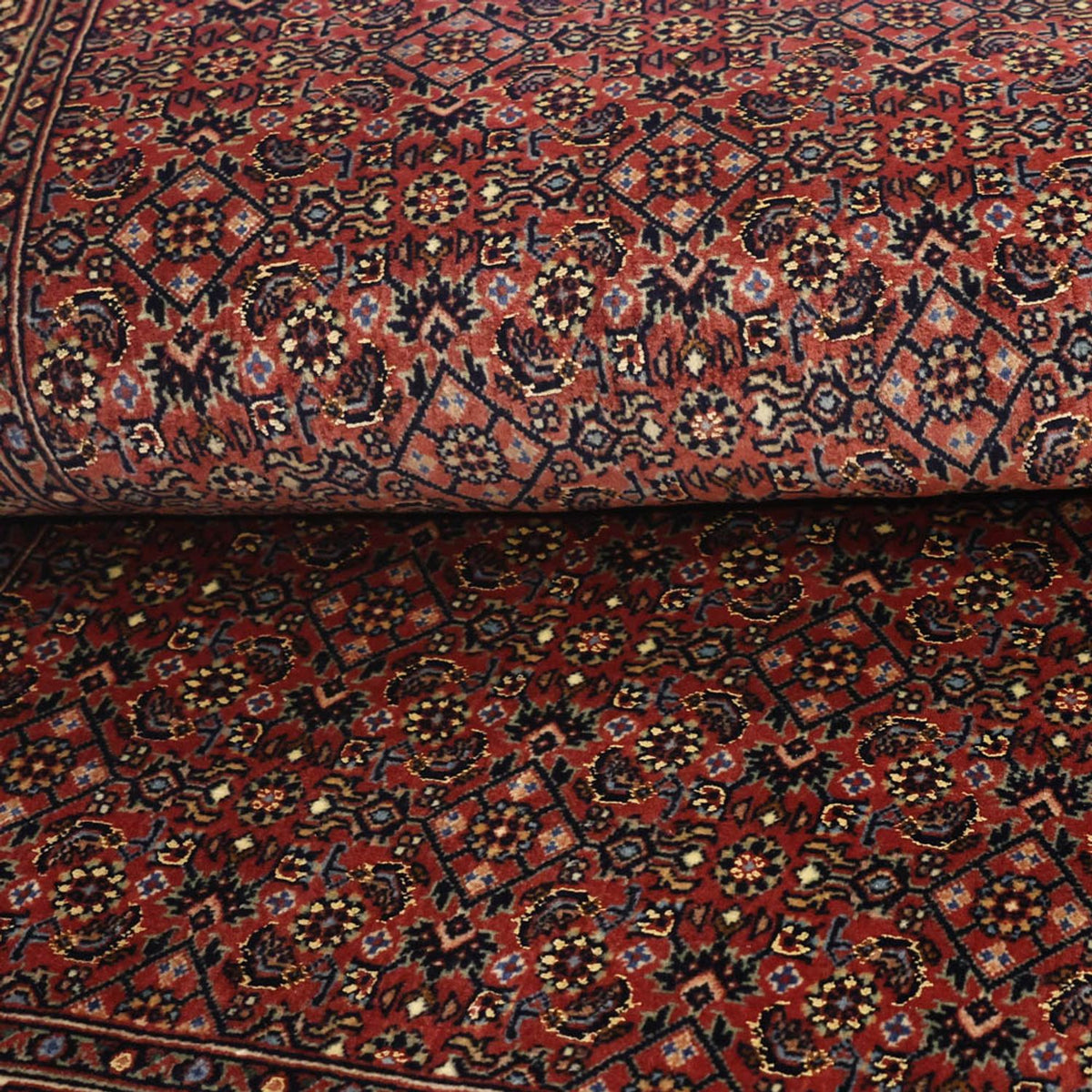 Alfombra persa - Bidjar - Real - 148 x 91 cm - beige oscuro