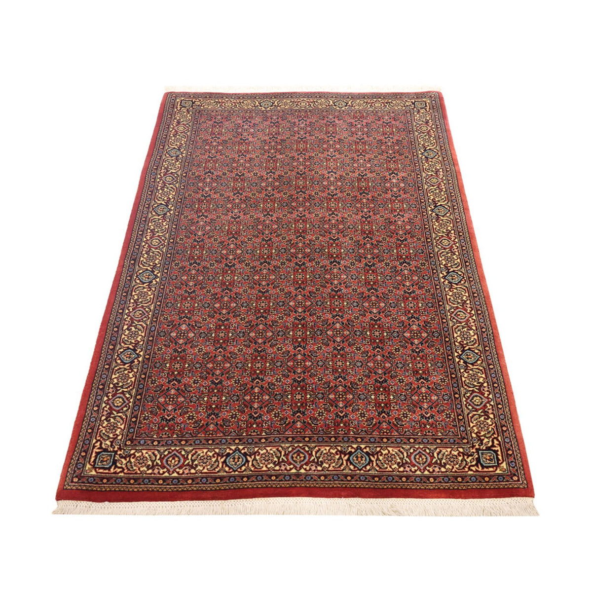 Alfombra persa - Bidjar - Real - 148 x 91 cm - beige oscuro