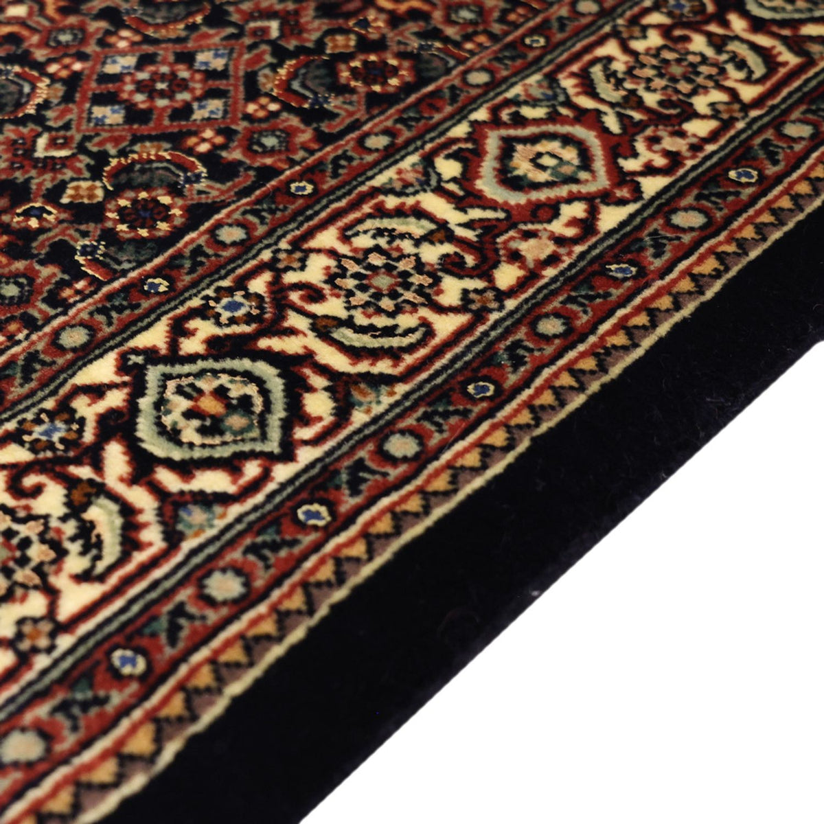 Alfombra persa - Bidjar - Real - 150 x 91 cm - beige oscuro