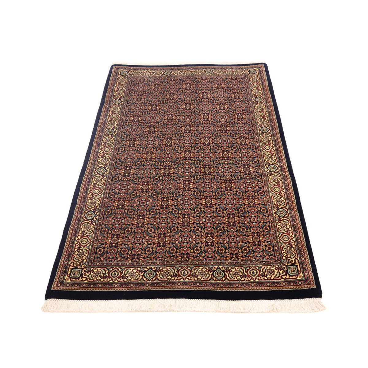Alfombra persa - Bidjar - Real - 150 x 91 cm - beige oscuro
