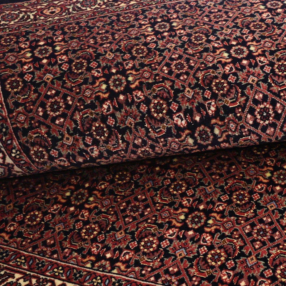 Alfombra persa - Bidjar - Real - 148 x 89 cm - beige oscuro