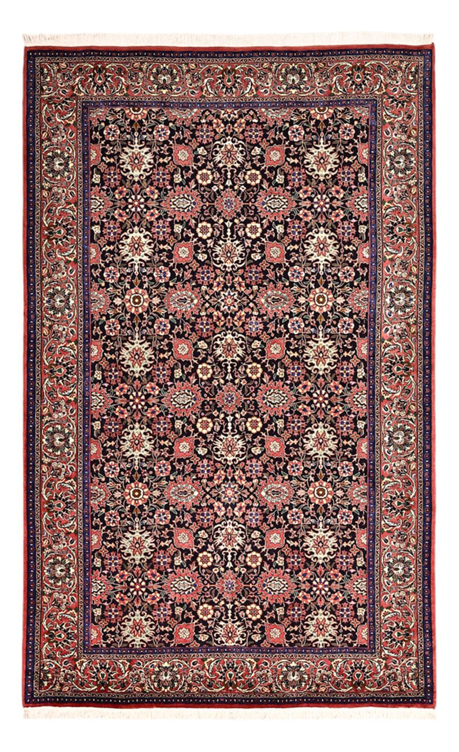 Alfombra persa - Bidjar - Real - 208 x 132 cm - azul oscuro