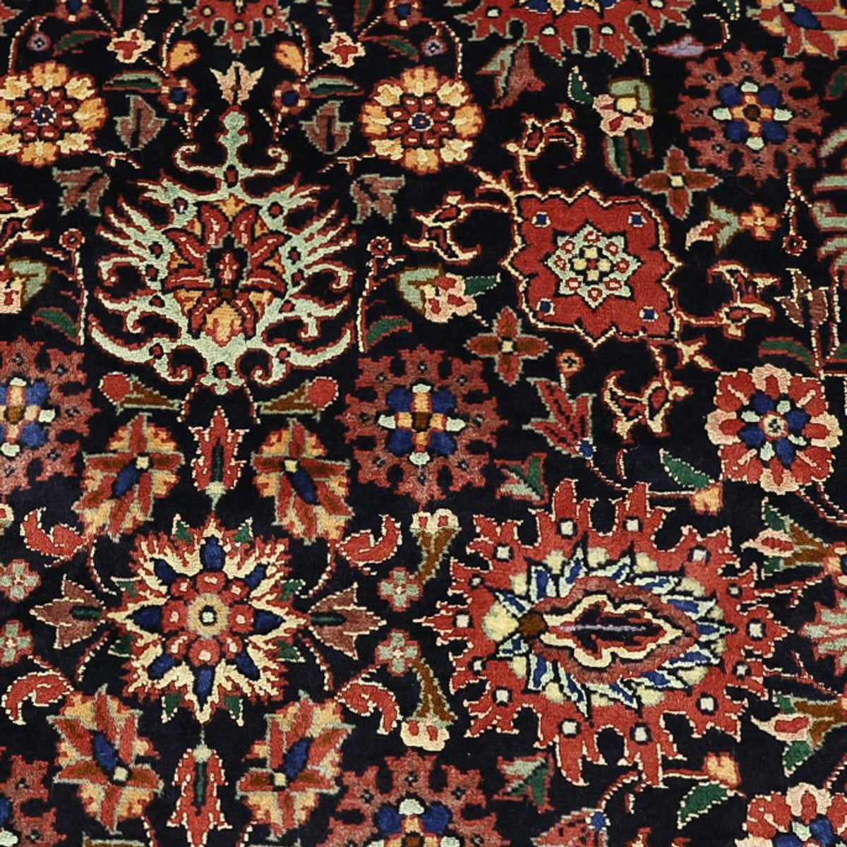 Alfombra persa - Bidjar - Real - 208 x 132 cm - azul oscuro