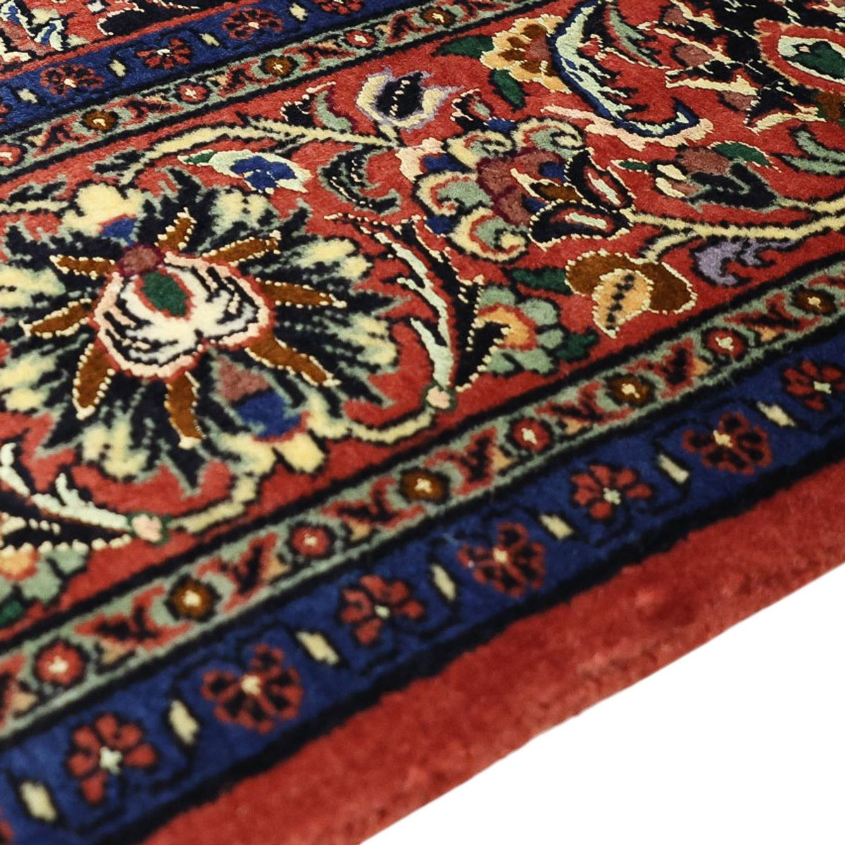 Alfombra persa - Bidjar - Real - 208 x 132 cm - azul oscuro