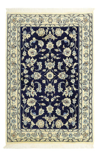 Alfombra Persa - Nain - Real - 114 x 77 cm - azul oscuro