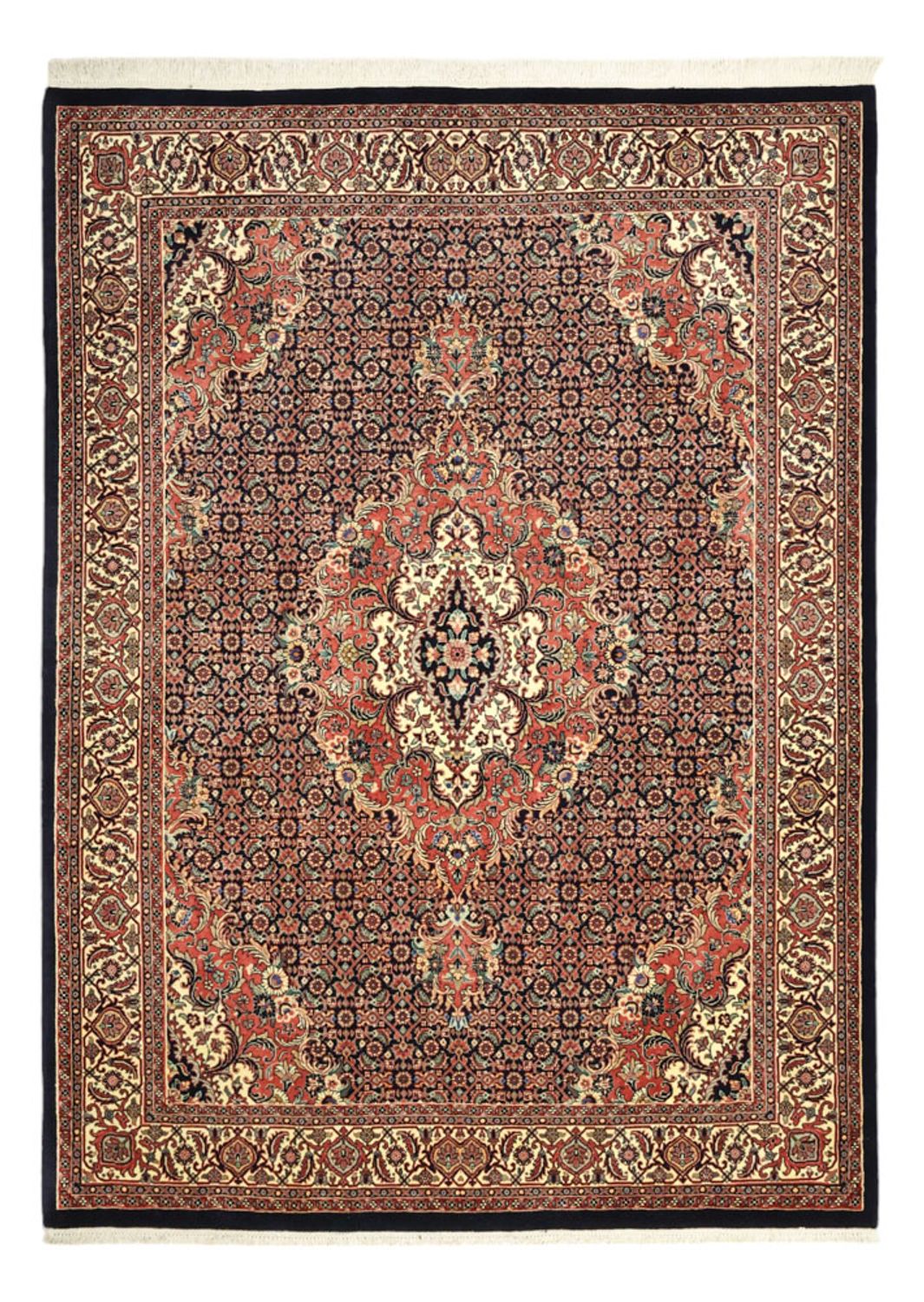 Alfombra persa - Bidjar - Real - 202 x 149 cm - beige oscuro
