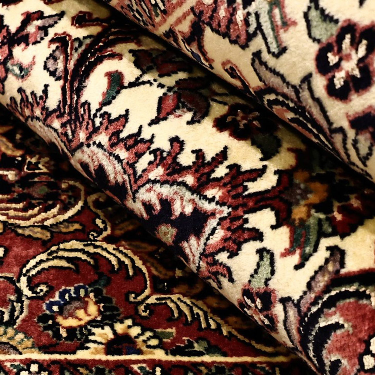 Alfombra persa - Bidjar - Real - 202 x 149 cm - beige oscuro