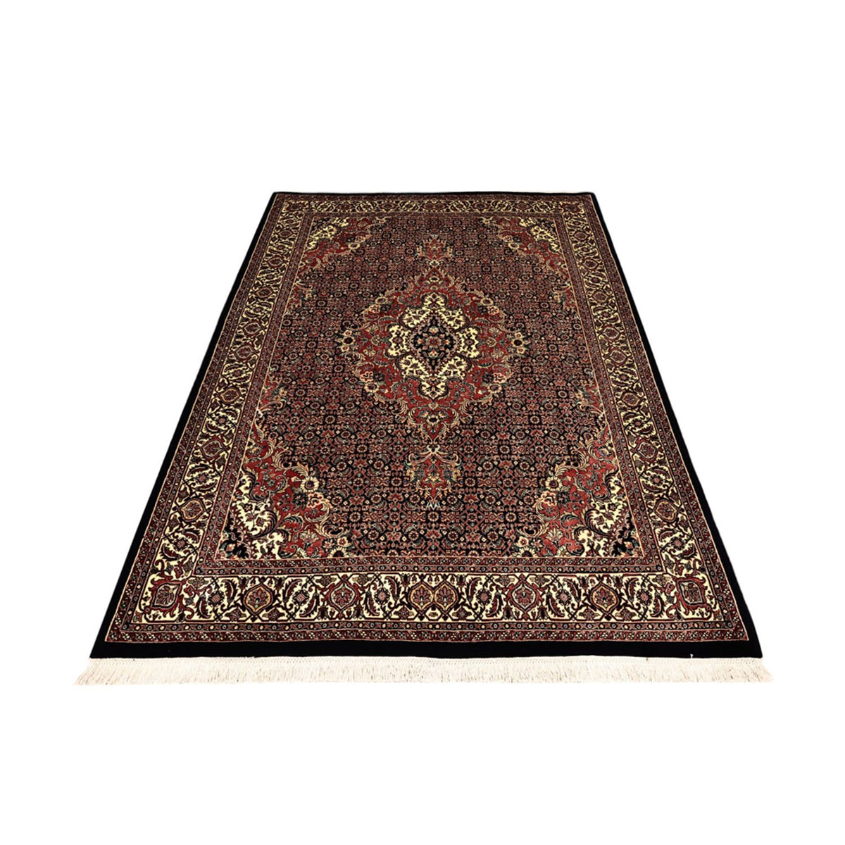 Alfombra persa - Bidjar - Real - 202 x 149 cm - beige oscuro