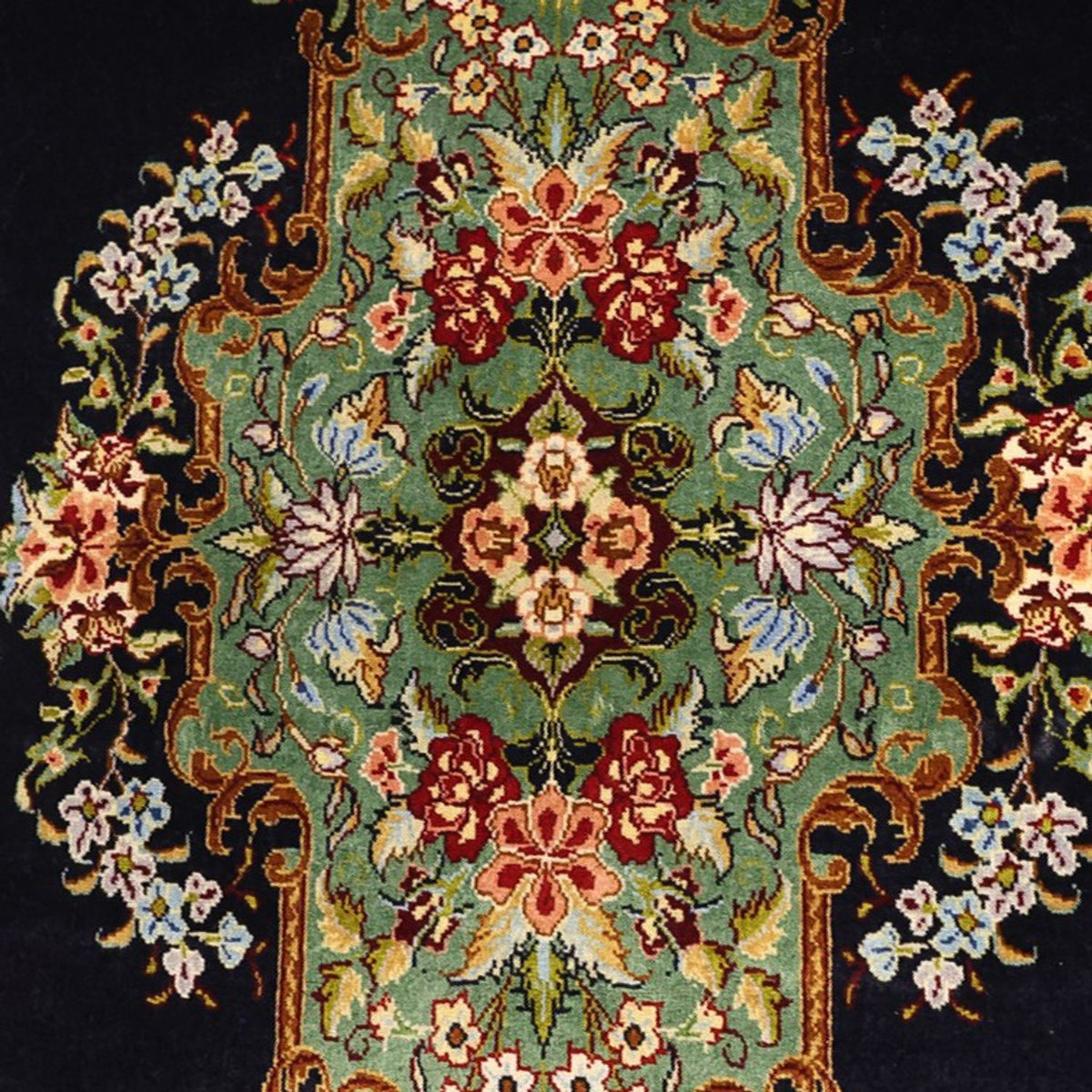 Alfombra persa - Clásica - 161 x 102 cm - azul oscuro