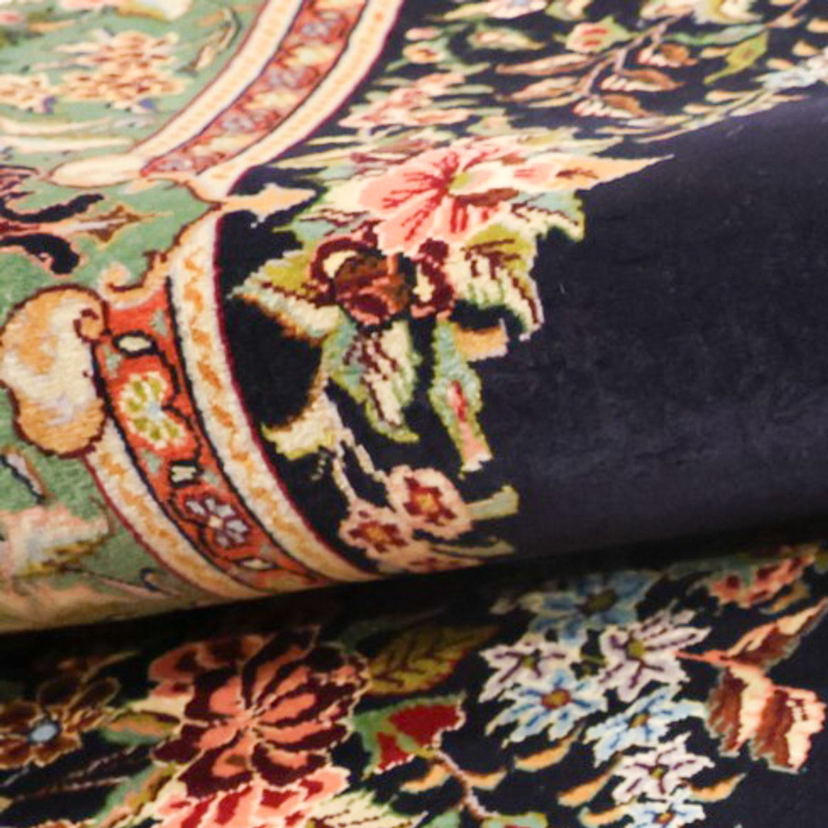 Alfombra persa - Clásica - 161 x 102 cm - azul oscuro