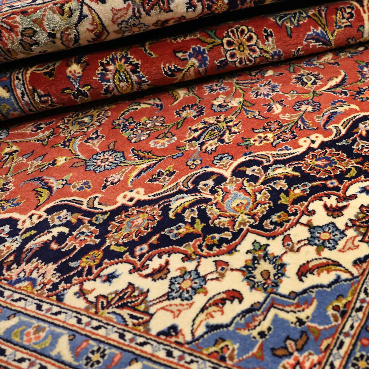 Alfombra persa - Keshan - 170 x 110 cm - rojo