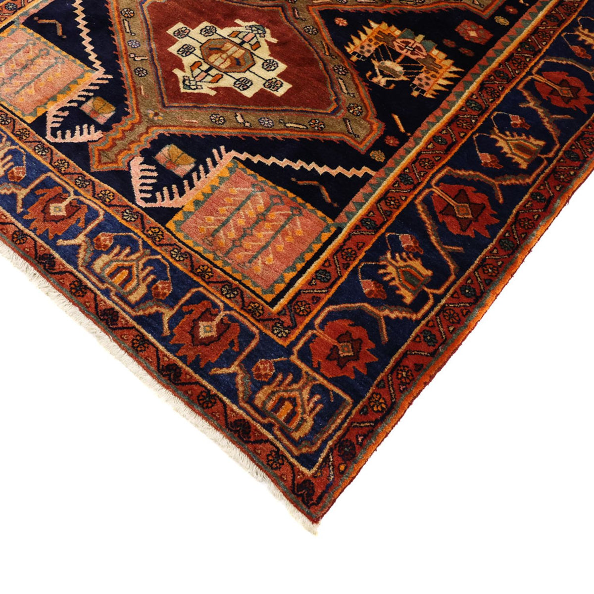 Alfombra persa - Bidjar - 293 x 174 cm - rojo oscuro
