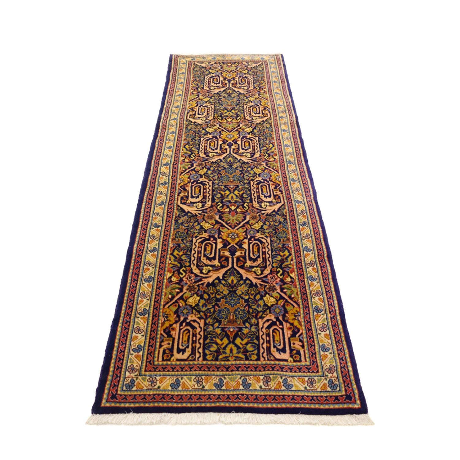 Alfombra de pasillo Alfombra persa - Clásica - 260 x 75 cm - verde oscuro
