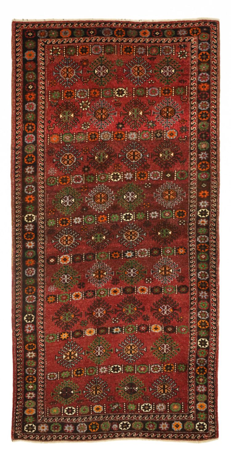 Alfombra persa - Nómada - 300 x 150 cm - rojo oscuro