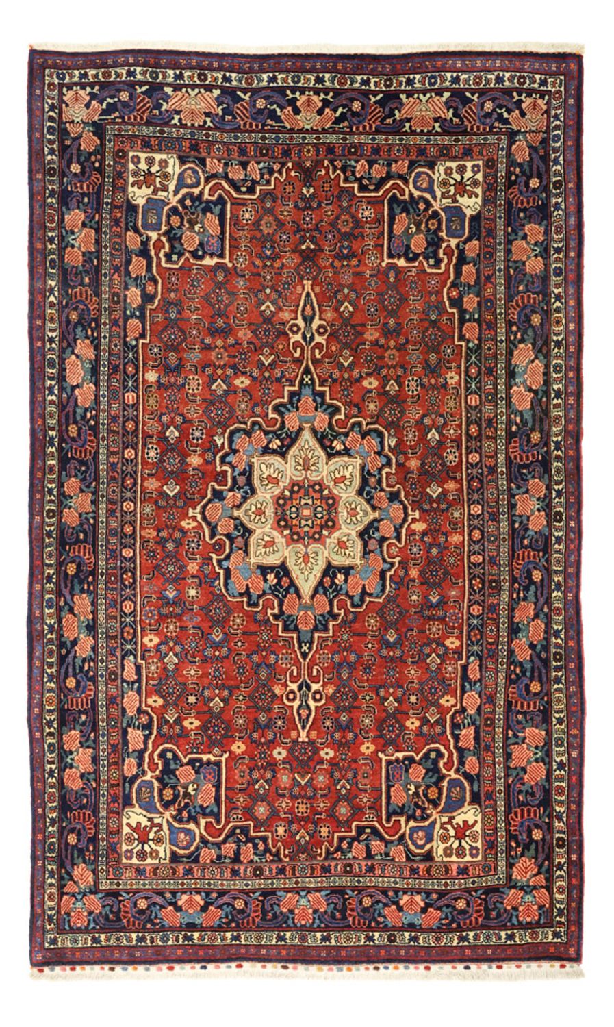 Alfombra persa - Bidjar - Real - 276 x 168 cm - rojo oscuro