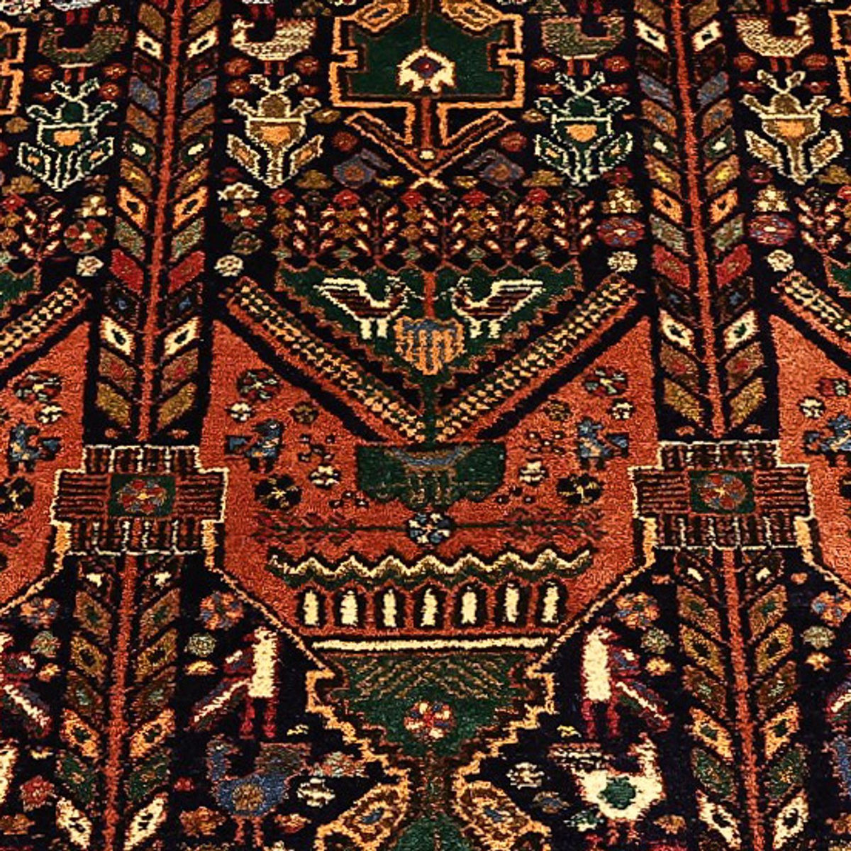 Alfombra persa - Nómada - 191 x 133 cm - multicolor