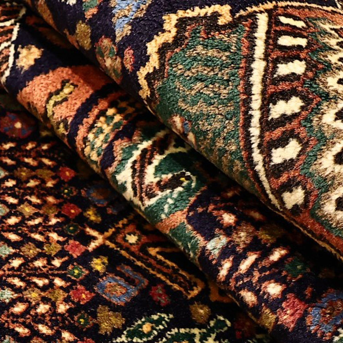 Alfombra persa - Nómada - 191 x 133 cm - multicolor