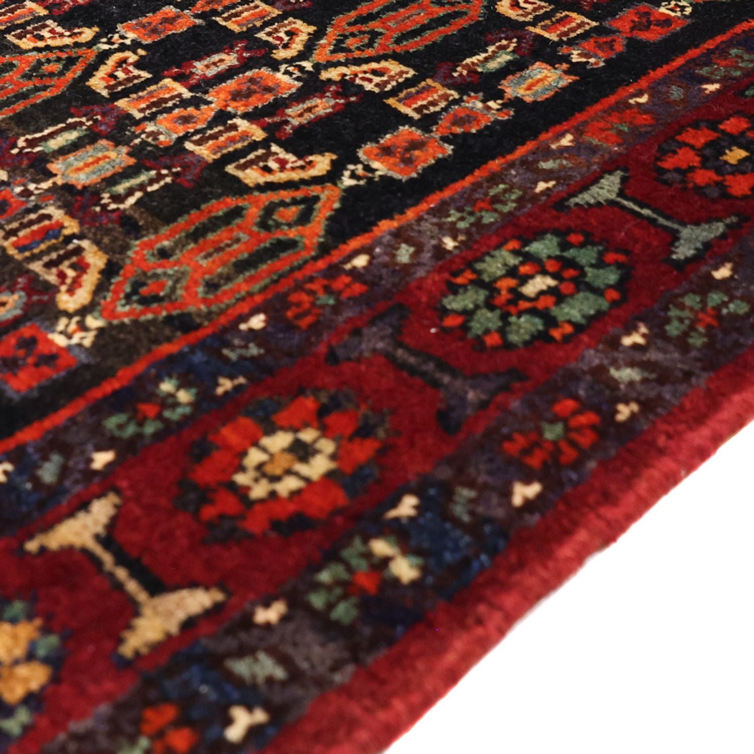 Alfombra de pasillo Alfombra persa - Nómada - 294 x 129 cm - rojo oscuro