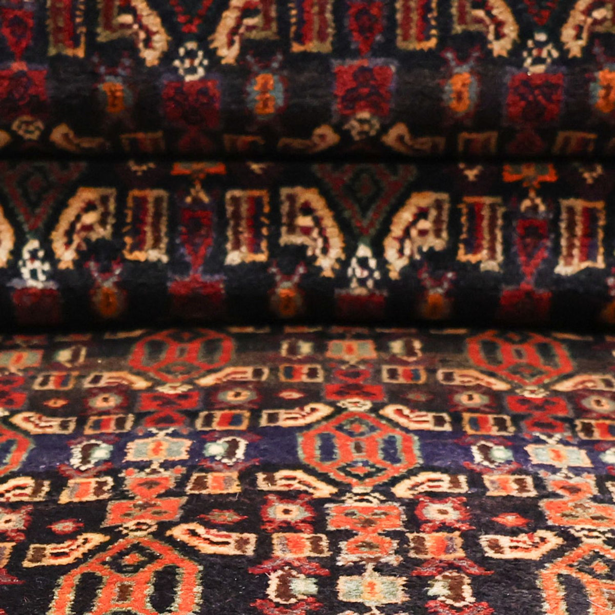 Alfombra de pasillo Alfombra persa - Nómada - 294 x 129 cm - rojo oscuro