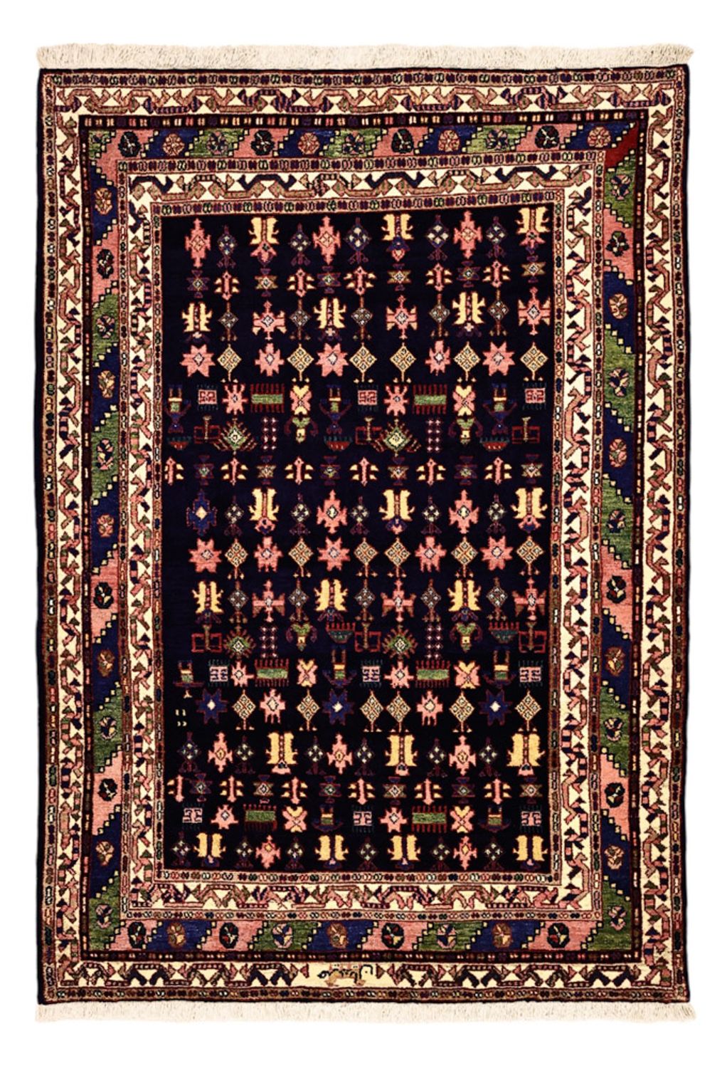 Alfombra persa - Clásica - 215 x 157 cm - azul oscuro