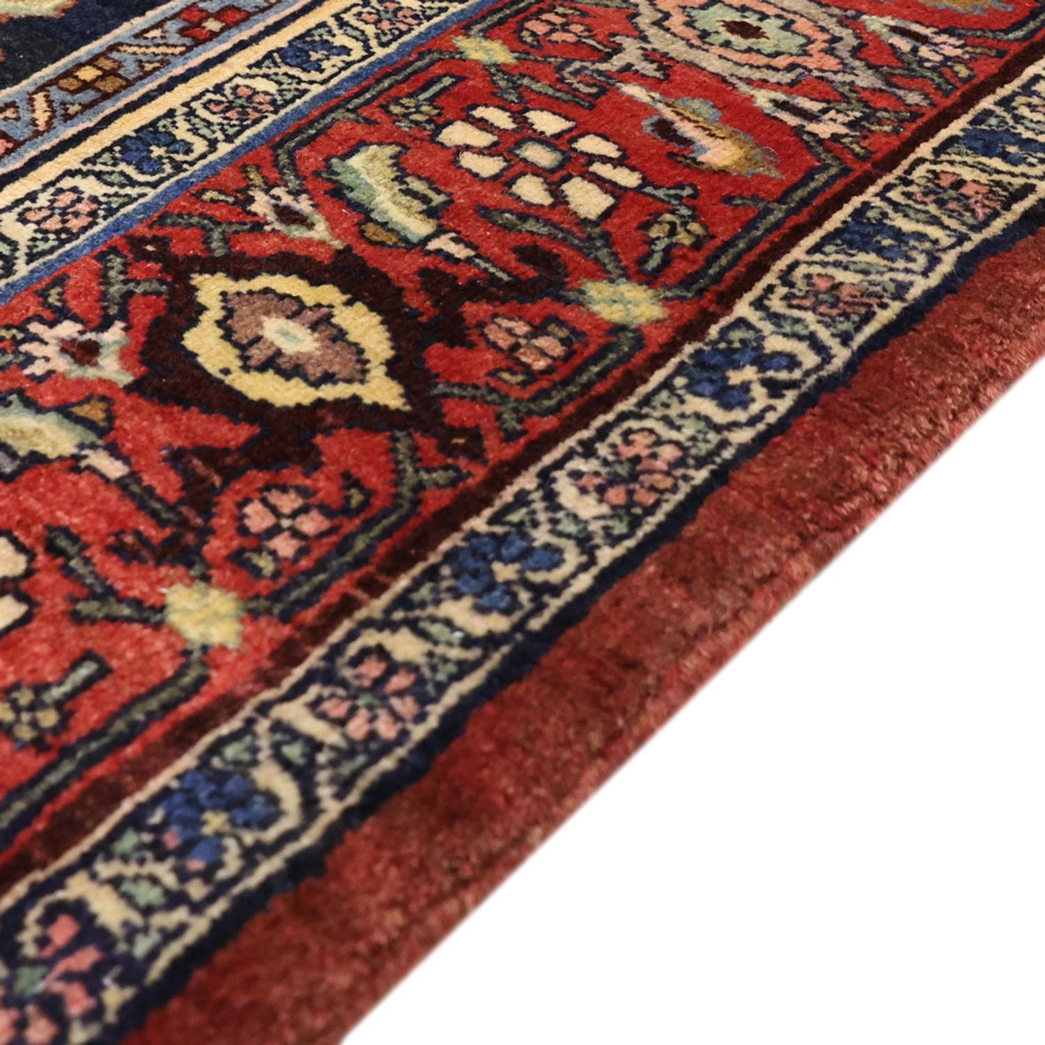 Alfombra de pasillo Alfombra persa - Bidjar - 276 x 146 cm - rojo oscuro