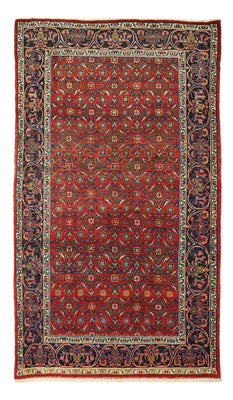 Alfombra persa - Bidjar - Real - 288 x 168 cm - rojo oscuro