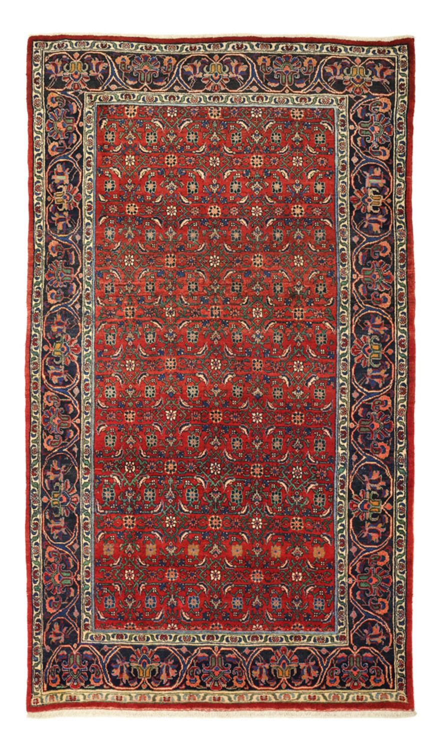 Alfombra persa - Bidjar - Real - 288 x 168 cm - rojo oscuro