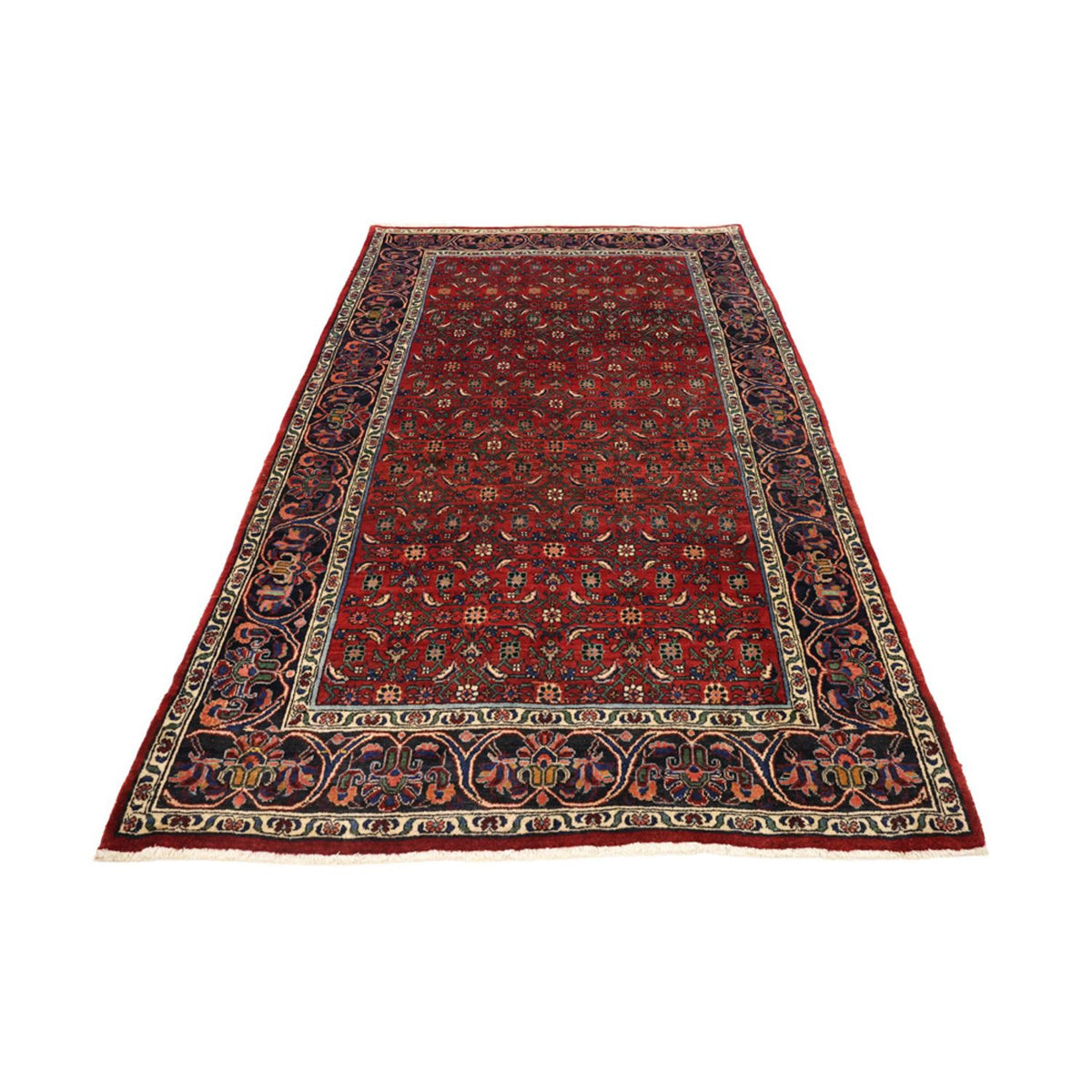 Alfombra persa - Bidjar - Real - 288 x 168 cm - rojo oscuro