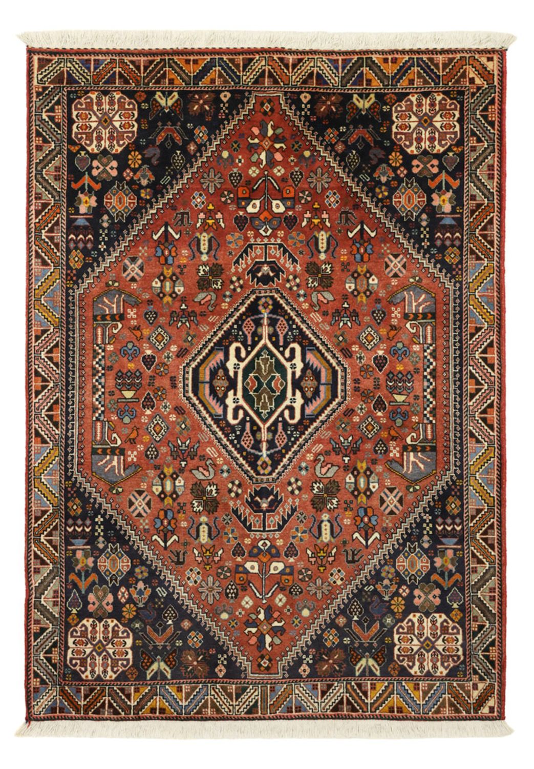 Alfombra Gabbeh - Persa Kashkuli - 150 x 105 cm - rojo oscuro