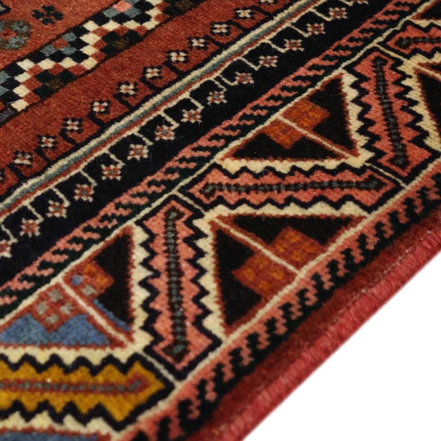 Alfombra Gabbeh - Persa Kashkuli - 150 x 105 cm - rojo oscuro