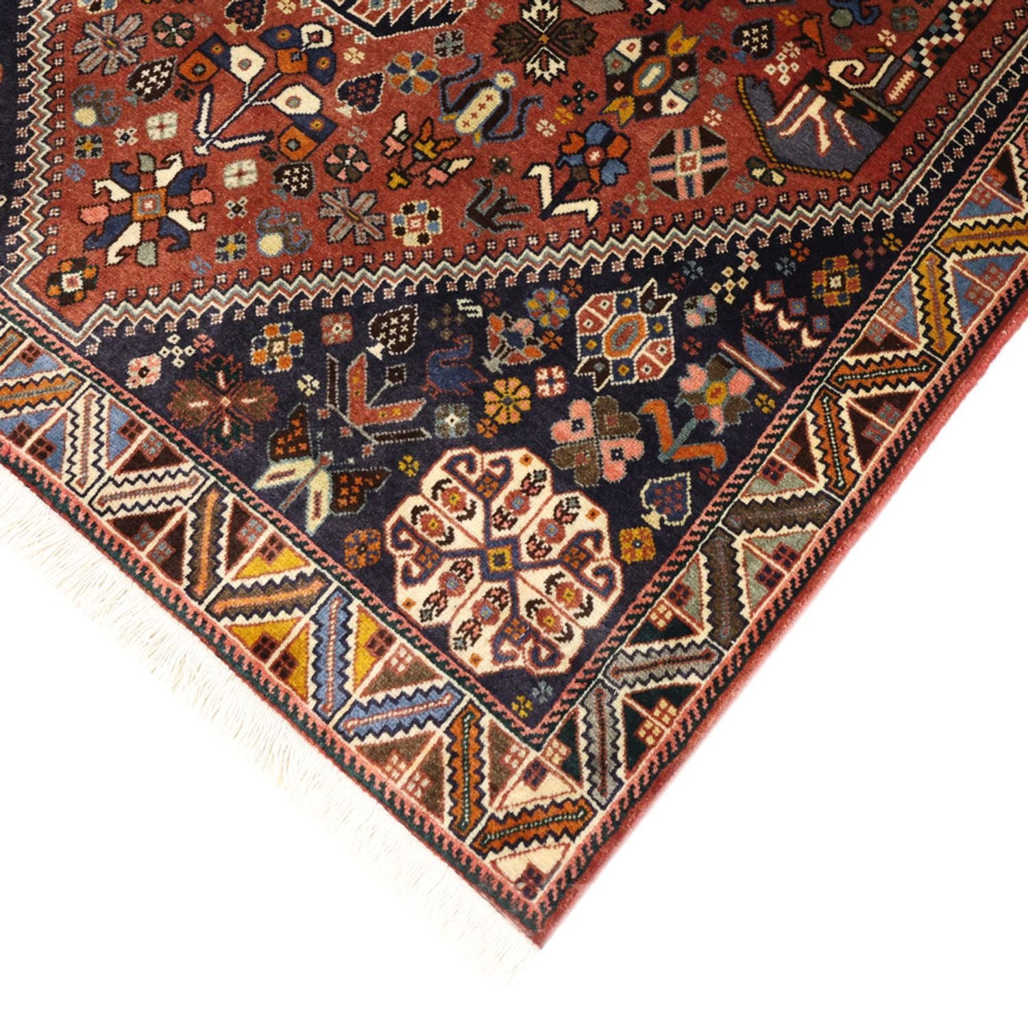 Alfombra Gabbeh - Persa Kashkuli - 150 x 105 cm - rojo oscuro