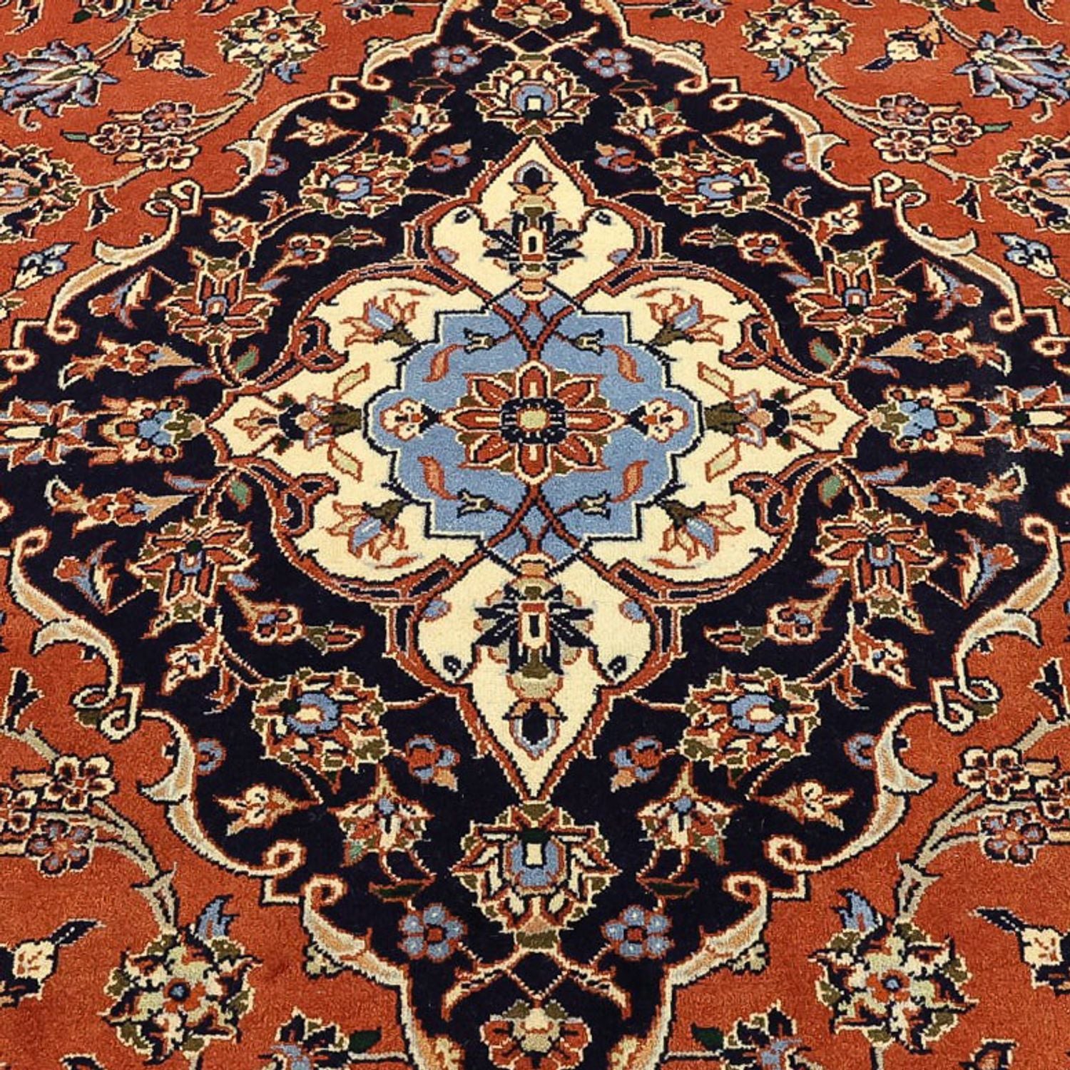 Alfombra persa - Keshan - 343 x 247 cm - rojo claro