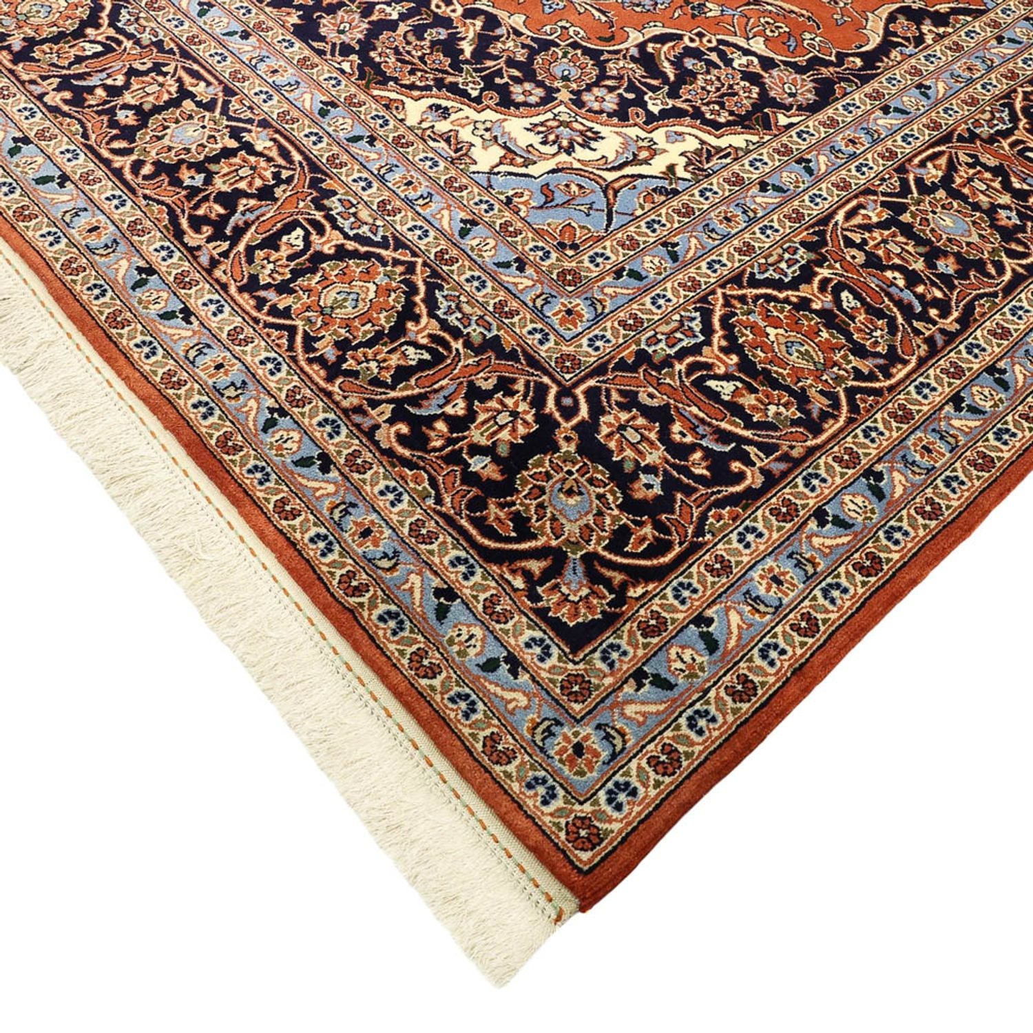 Alfombra persa - Keshan - 343 x 247 cm - rojo claro